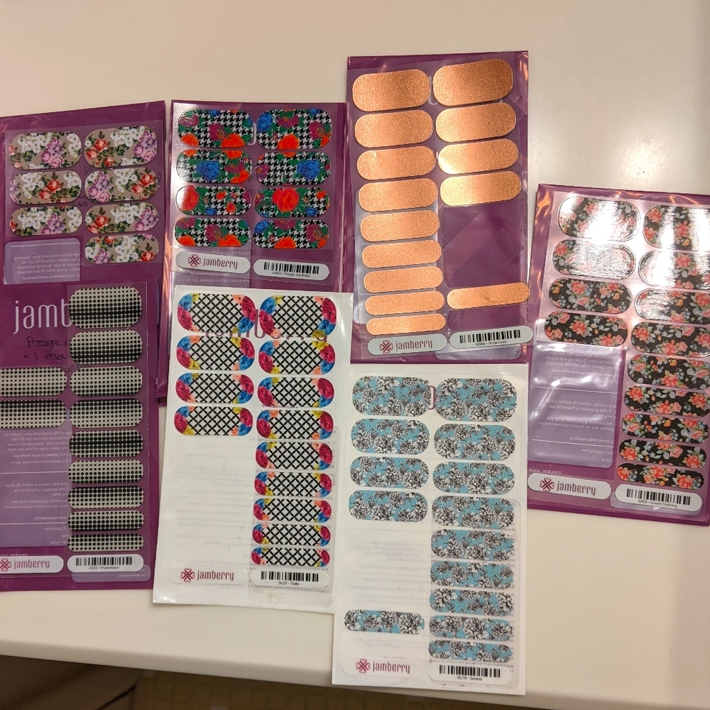 Jamberry nail half sheets and partials Bundle!